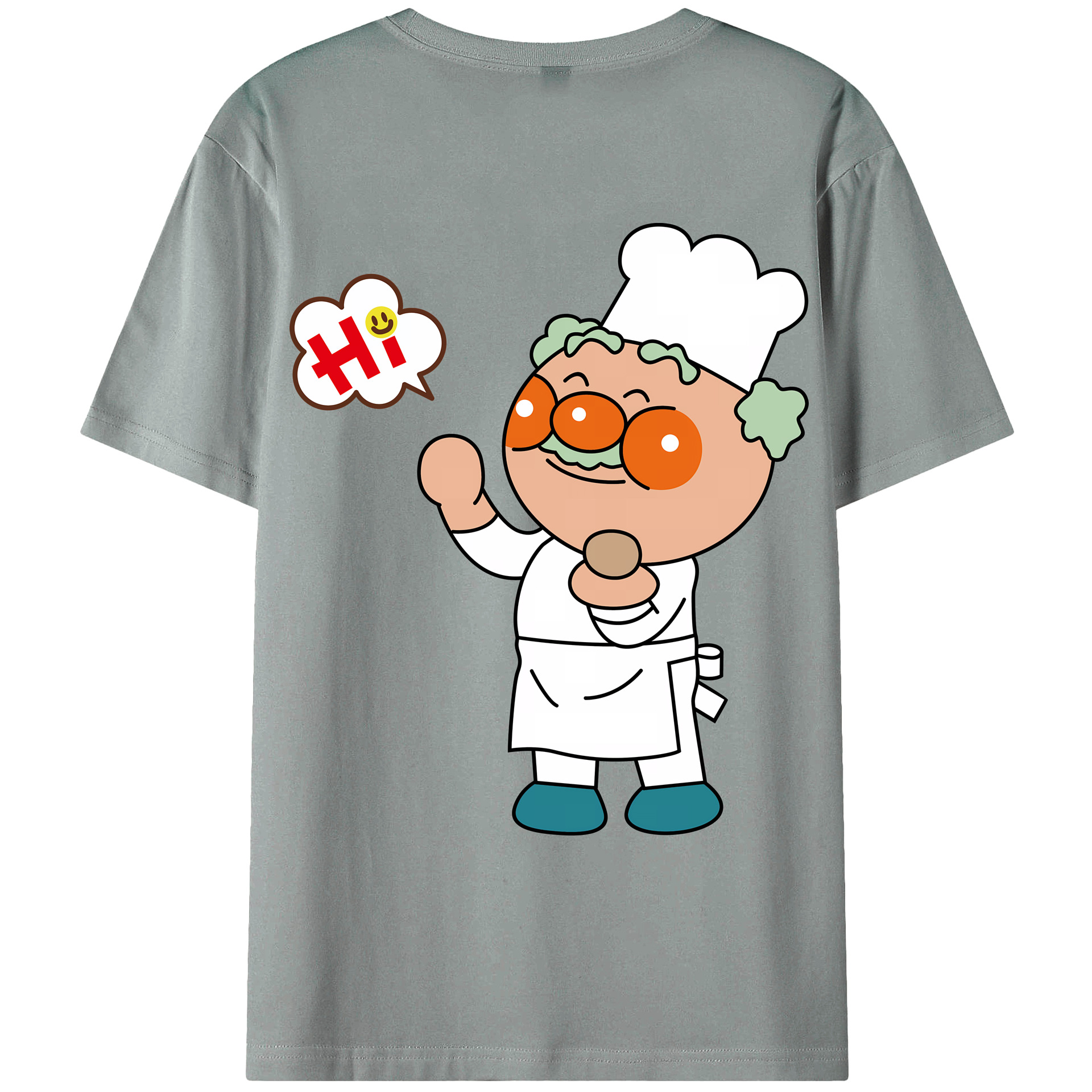 （画像用） アンパンマン Anpanman 綿100％ メンズ半袖Tシャツ（バックプリント） 通気性